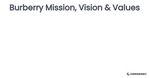 burberry mission statement|burberry mission and vision.